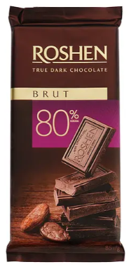 Шоколад чорний Roshen Brut 80% 85 г